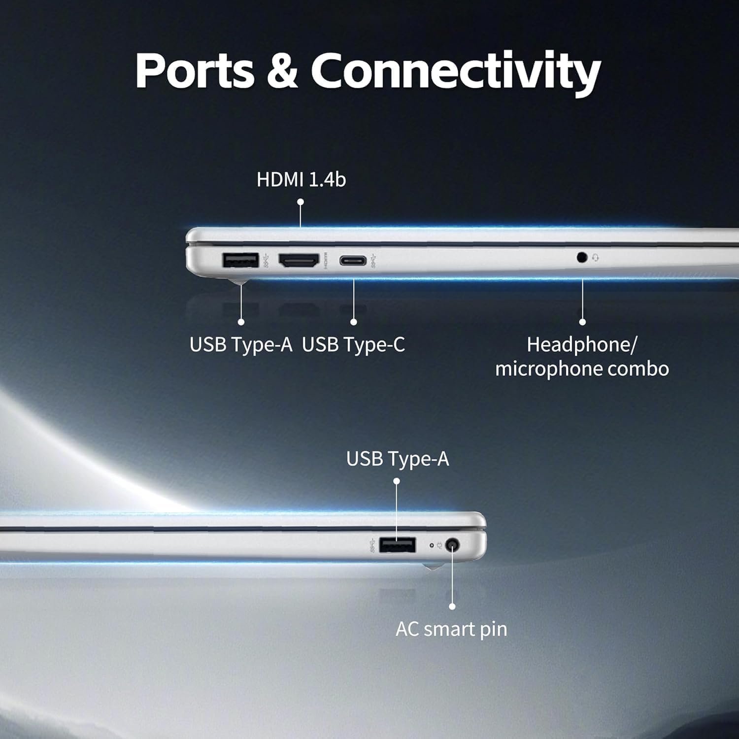 HP New 15.6 inch Laptop Computer, 2026 Edition, Intel High-Performance 4 cores N100 CPU, 128GB SSD, Copilot AI, Windows 11 Pro with Office 365 for The Web - Image 2