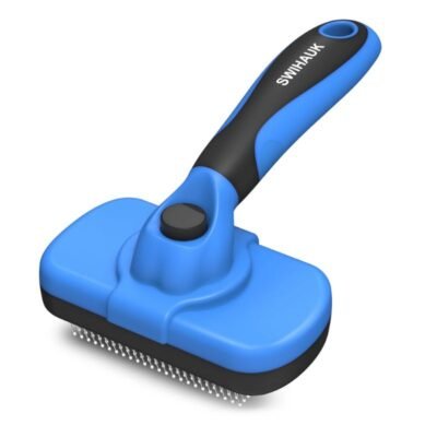 Self Cleaning Slicker Brush – Skin Friendly Deshedding Grooming Tool for Dogs & Cats