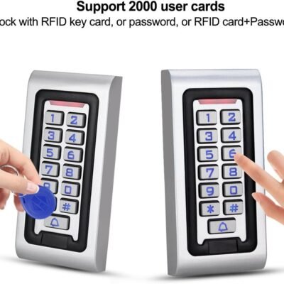 HFeng Door Access Control System Kit IP68 RFID Keypad Waterproof Outdoor + 180KG/320lbs Electromagnetic Electric Magnetic Lock + DC12V 3A Power Supply