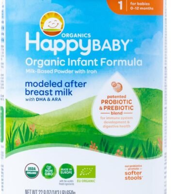 Happy Baby Organics Stage 1 Infant Formula, 0 12 Months, Milk Based Organic Baby Formula Powder with Iron