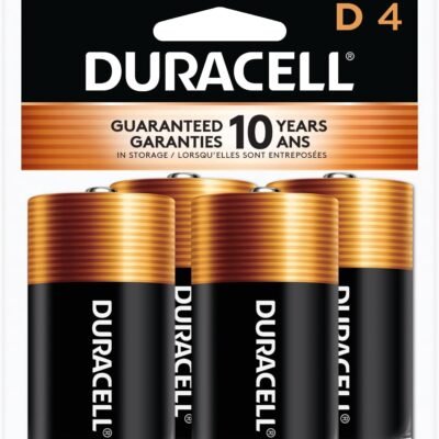 Duracell Coppertop D Batteries, 4 Count
