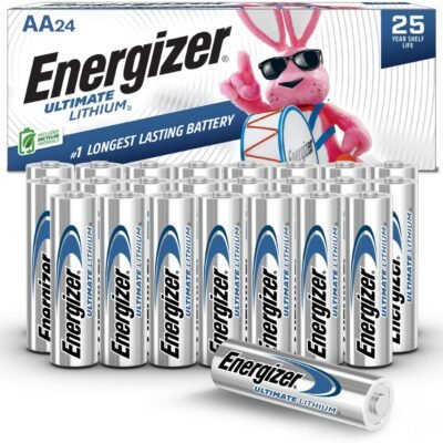 Energizer Ultimate Lithium AA Batteries Pack, 1.5V AA Batteries, 24 Count