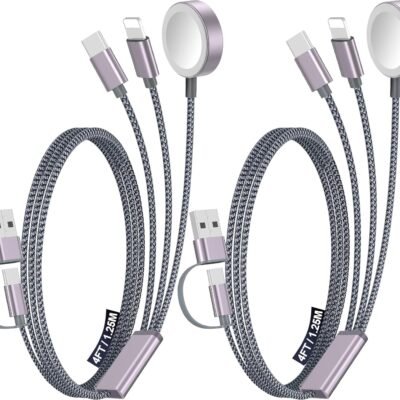 Multi Charging Cable Cord for Travel Vacation Essentials,Apple Watch Charger,iPhone 17 Charger