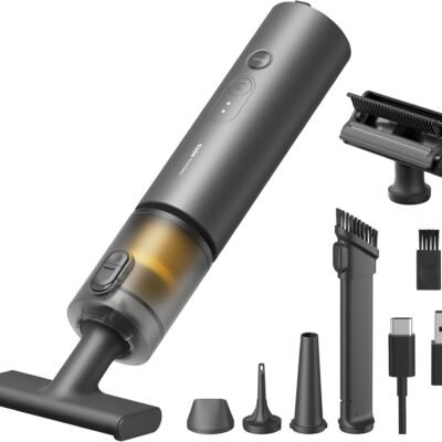 HOTO Handheld Car Vacuum Cleaner Cordless, 4-in-1 Portable Mini Vacuum with 20000Pa Strong Suction, Electric Compressed Air Duster Blower for Car