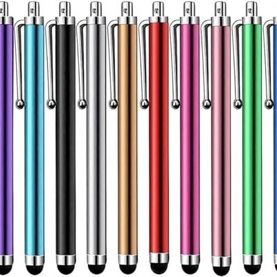 Stylus Pen [10 Pack] Universal Capacitive Touch Screen Pens for Tablets, iPad mini, iPad Pro, iPad Air, Smartphones, Samsung Galaxy – Multiple Colors