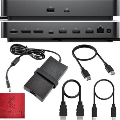 Dell Pro Smart SD25 Docking Station Supports Dual/Triple Monitor 4K Displays with 180W,HDMI, DisplayPort & USB-C Cable, 10Gbps Thunderbolt Dock (SD25)