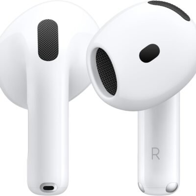 Apple AirPods 4 Wireless Earbuds, Bluetooth Headphones, Personalized Spatial Audio, Sweat and Water Resistant, USB-C Charging Case, H2 Chip, Up to 30 Hours