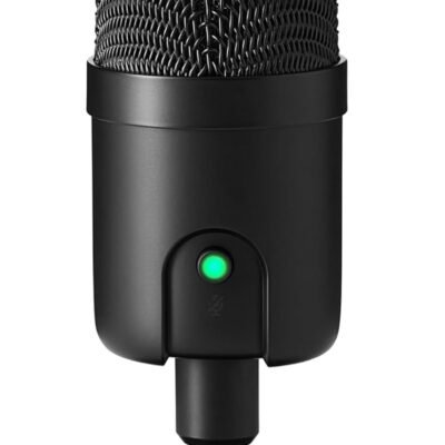 Amazon Basics USB Condenser Microphone for Streaming, Recording, and Podcasting on PC, Plug and Play, Cardioid Pickup, Adjustable Stand with 360°