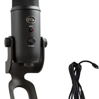 Logitech Creators Blue Yeti USB Microphone for Gaming, Streaming, Podcast, YouTube, Discord, PC, Studio Sound, Plug & Play-Blackout