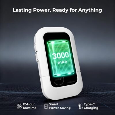 4G LTE Portable WiFi Hotspot, Mobile Internet Pay-as-You-Go Plan | No Contract, 1GB Trial Data, 10 Device Connections