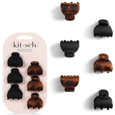 Kitsch Mini Claw Clips for Women – Stylish Small Hair Clips for Kids | Stays In Place Without Pulling or Snagging | Durable & Sturdy Plastic