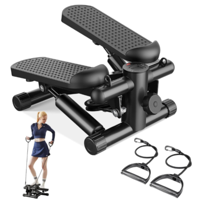 Mini Stair Steppers with Resistance Bands for Exercise at Home