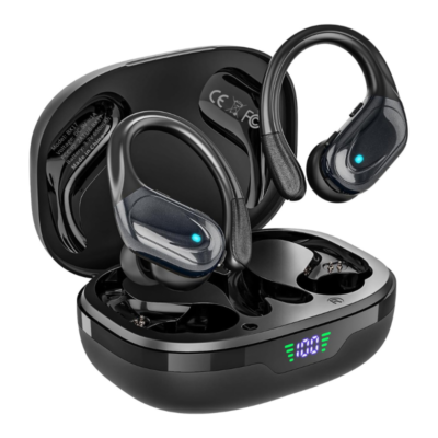 Wireless Earbuds, Sports Bluetooth Headphones, 80Hrs Playtime Ear Buds with LED Power Display