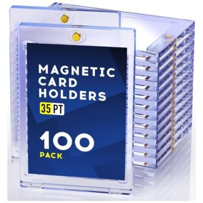 100ct Magnetic Card Holder, 35pt One Touch Card Holder, U-V Protectors Hard Plastic for Trading Cards