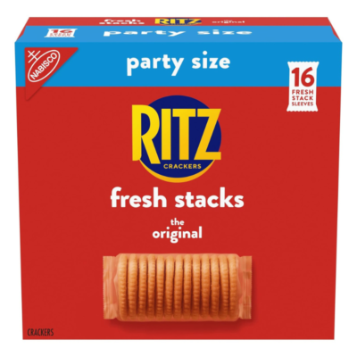 RITZ Fresh Stacks Original Crackers, Party Size, Travel Snacks, 23.7 oz