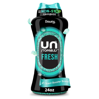 Downy Unstopables In Wash Scent Booster Beads, Fresh Scent, 24 oz, Laundry Beads For Odor Protection